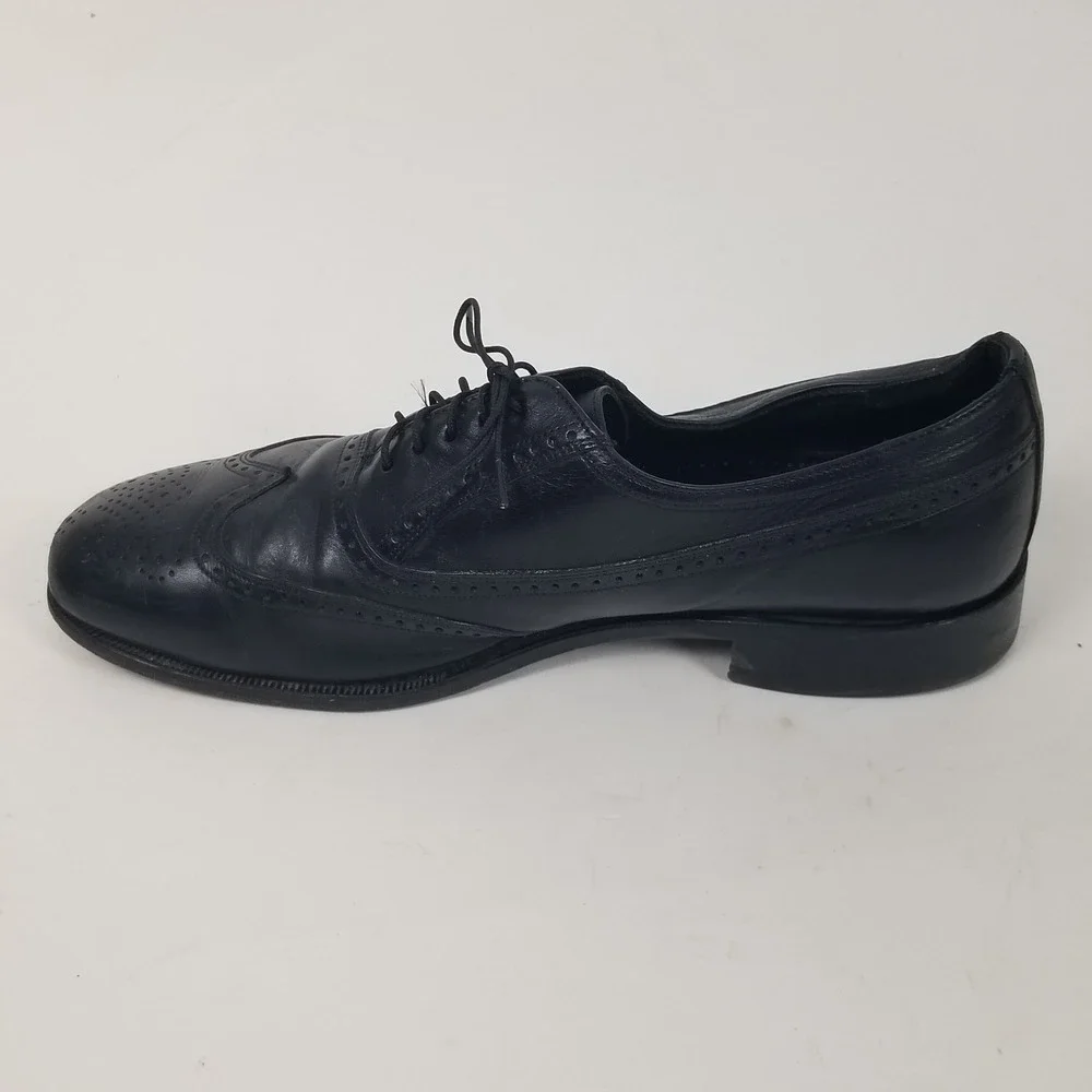 Florsheim‎ Dress Shoes Mens 11 D Black Wingtip Oxford Brogue Leather 17166-01